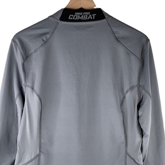 Nike Pro Combat 1/4 Zip Pullover Mens Large Dri Fit Hyperwarm Base Layer Stretch - Picture 6 of 9